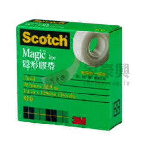 Scotch 隱型膠帶 3M 810-1/2 12mm×32.9m